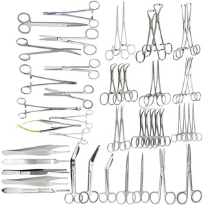 Ensemble d'instruments de chirurgie générale de 51 pièces, outils médicaux chirurgicaux de base, acier inoxydable allemand, réutilisable, autoclavable, certifié CE - Product Image 1