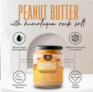 Tartinade au beurre d'arachide biologique (220g) avec sel gemme de l'Himalaya à faible teneur en sodium et haute teneur en protéines fabriquée en Malaisie - Product Image 2