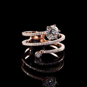 CONCEPTION 925 <b>Silver</b> D VVS2 Diamond Jewelry Custom 1ct Moissanite Diamond 18k <b>Solid</b> Gold Women Diamond Ring - Product Image 6
