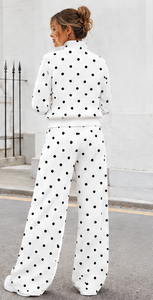 <b>Women's</b> <b>White</b> Solid Lightweight 2 1 <b>Tracksuit</b> Set Full Sleeve Zipper Stand Collar Loose Fit Casual Spring Wear Side Pockets - Product Image 4