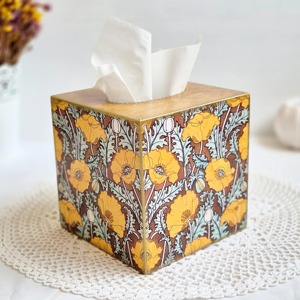 Caja de pañuelos de madera impresa con revestimiento de cedro, caja de pañuelos de madera impresa perfumada para almacenamiento de lujo en el hogar, caja de accesorios al por mayor - Product Image 2
