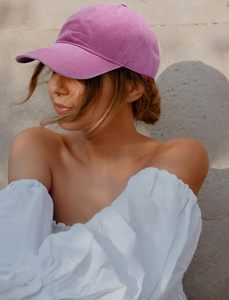 Gorra de Béisbol Unisex de 6 Paneles, Ajustable, 100% Algodón Lavado, Color Rosa Sólido, Gorra Casual para Adultos - Product Image 3