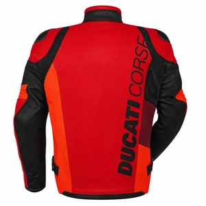 Chaqueta de Motociclista Estilo Ducati Personalizada, Cuero Genuino de Vaca, Armadura CE, Chaqueta de Motociclista, Fabricante OEM ODM - Product Image 2