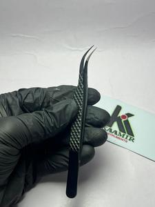 แหนบดึงขนตาสแตนเลส Kaamir Instruments ขนาด 12 มม. ปลายเรียบ ความแม่นยำสูง เคลือบสีน้ำเงิน อุปกรณ์เสริมความงาม แบบกำหนดเองได้ - Product Image 3