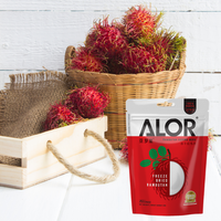 100% Gevriesdroogd Rambutan Fruit Zoete Bevroren Doerian Tropische Vruchten Fd Droogproces Rambutan Snacks