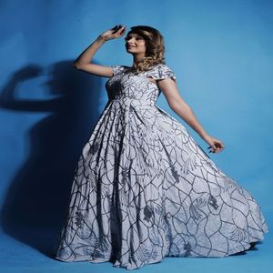 High End Womens Gown V Neck Cap Sleeve Premium Quality Formal Dress Wedding Prom Event Wear | India Supplier 2026 New Collection - Product Image 1