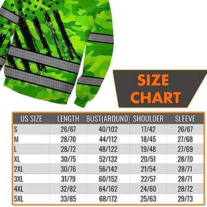 Custom Flag High Visibility Shirt Custom Name Reflective Safety Workwear <b>Runners</b> Walkers Sublimation Print Safety Shirts - Product Image 3