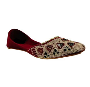 Zapatos Khussa Tradicionales Hechos a Mano de Alta Calidad para Mujer, Nuevo Diseño de Punjabi Khussa con Punta Abierta, Suaves para Bodas, Mojari Jutti - Product Image 1