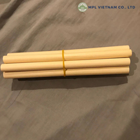 Pailles jetables en bambou biodégradables entièrement naturelles, vaisselle écologique pour les fêtes, vente en gros