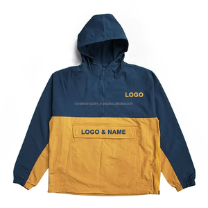 Chaquetas cortavientos impermeables de carcasa blanda con cremallera personalizada para hombre, chándal de nailon Unisex con puños elásticos para actividades al aire libre - Product Image 1