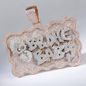 Pendentif Ours en Moissanite, Bijou Hip Hop Iced Out, Collier Charme Or Rose, Cadeau de Luxe pour Hommes et Femmes - Product Image 5