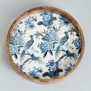 Handmade Eco-Friendly Mango Wood <b>Breakfast</b> Serving Tray Polished Enameled Coated Easy Clean Classic Crafts Hub Elegant Wholesome - Product Image 2