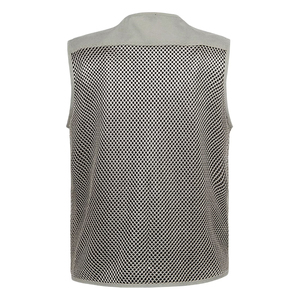 Chaleco de Pesca de Malla Multibolsillos para Hombre, Color Gris, Resistente al Viento, Chaleco con Mangas para Actividades al Aire Libre - Product Image 2