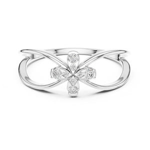 Anillo de Oro Rosa de 14K con Diamante Cultivado en Laboratorio para Mujer |   Anillo para Uso Diario |   Diamante Cultivado Nuevo - Product Image 4