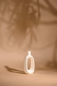 <b>Ceramic</b> Porcelain Oval Minimalist Tabletop <b>Vase</b> Hand Carved Eco-Friendly White Home Garden Use - Product Image 4