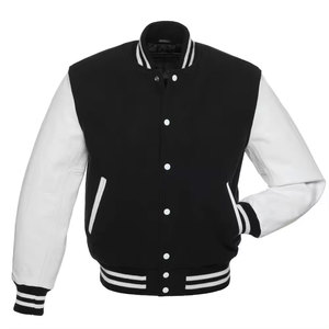 Manufacturer High Quality Varsity <b>Jacket</b> <b>Men</b> Chenille Embroidery Leather Sleeves Custom <b>Baseball</b> Letterman Varsity <b>Jacket</b> - Product Image 1