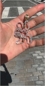 Collar con Colgante de Letra Personalizada en Cursiva, Chapado en Oro de 18K con Moissanita, Estilo Hip Hop, para Hombres y Mujeres, Joyería para Raperos - Product Image 2