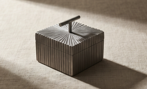 Elegante Contenedor Rectangular de Aluminio Plateado para Frutos Secos, Caja de Almacenamiento de Dátiles de Lujo, Diseño Acanalado, Lata Decorativa para Regalo, Cocina - Product Image 5