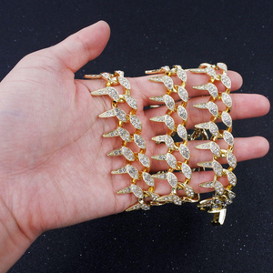 Collier chaîne à maillons en moissanite motif feuille à pointes, style Hip Hop Iced Out, bijou de déclaration de luxe, cadeau pour hommes et femmes - Product Image 4