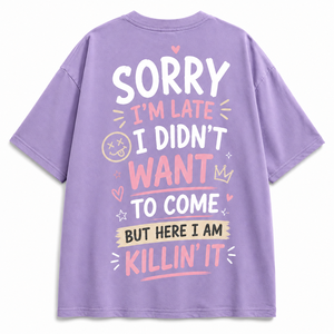 T-shirt décontracté gris pour femme en jersey simple, col rond, manches courtes, imprimé floral, coupe ample, 100 % coton respirant, 180 g, haute qualité - Product Image 1