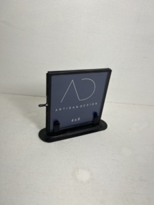 ARTISAN DESIGN Modern <b>Black</b> Brass Glass Tabletop <b>Photo</b> <b>Frame</b> Stand 4x4inch Decorative Home Wedding Gift Premium Quality - Product Image 5