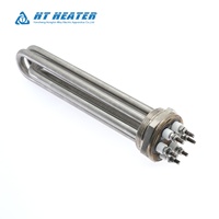 Chauffe-eau tubulaire à immersion industriel en acier inoxydable haute puissance DN40 220V 380V 3KW 4.5KW 6KW pour réservoir de chaudière à eau