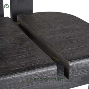 Minimalist Sungkai <b>Wood</b> Bar <b>Stool</b> with Woven Backrest-Durable High Bar <b>Stool</b> for Home Bar & Hotel Use-Mola - Product Image 6