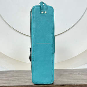 Vente en gros de fer à friser et de lisseur à cheveux en cuir de vachette floral fait à la main, étui résistant à la chaleur, organisateur de voyage - Product Image 5