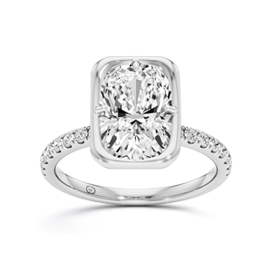 Bague de fiançailles tendance pour femme avec diamant de laboratoire taille coussin certifié IGI, plaqué or 18 carats, sertie clos, bijoux de mariage - Product Image 5