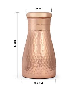 Botella de agua de cobre con acabado liso, artículos de bebida premium para la salud, ayurvédicos, ecológicos, reutilizables, a prueba de fugas, para gimnasio, oficina, viajes. - Product Image 3