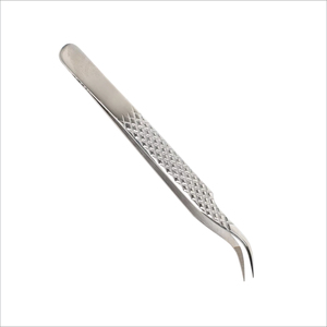 Pinces à cils professionnelles en acier inoxydable, courbées, à pointes angulaires, pour extensions de cils, volume, 90 degrés - Product Image 3