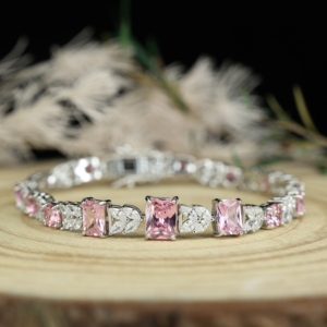 Retro Style Trendy Women's 925 <b>Silver</b> Rhodium Plated Geometric Texture Flex Stretch <b>Bangle</b> with Snake Chain-Gift - Product Image 6