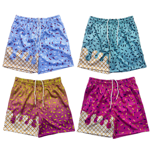 Pantalones Cortos Deportivos Personalizados de Alta Calidad al por Mayor, Pantalones Cortos de Baloncesto de Malla Personalizados para Hombre, Sublimados en Poliéster - Product Image 5
