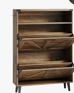 Meuble de salon moderne minimaliste de grande capacité de style européen, armoire à chaussures en bois fermée, murale, personnalisable - Product Image 6