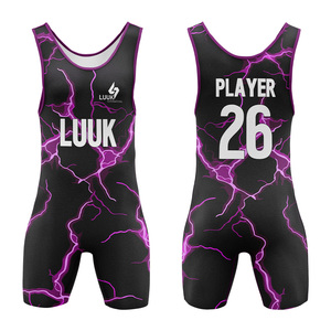 Professional Men's Wrestling <b>Singlet</b> Quick Dry Stretch Sportswear for Wrestling Matches and Fitness Training - Product Image 4