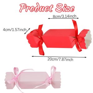 40 Cajas de Regalo para Fiestas de Boda, Pequeñas Cajas de Regalo Rosadas y Rojas en Forma de Caramelo con Cinta para Envolver Galletas, Dulces y Golosinas para Cumpleaños - Product Image 3