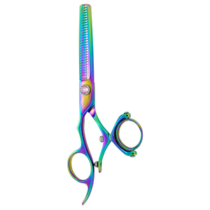 Tijeras de Peluquería de Cobalto con 32 Dientes, Tijeras de Adelgazamiento de Cabello de Acero Inoxidable con Doble Eje Giratorio para Cuidado del Cabello en Salón y Uso Doméstico Manual - Product Image 2