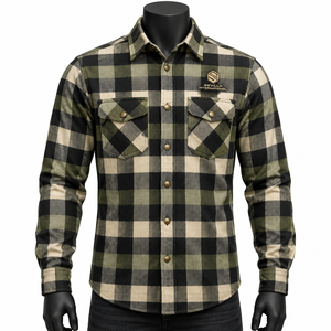 Camisa Acolchada de Kevlar Hecha con Textil Protector Duradero, Acolchado Integrado, Paneles Elásticos, Costuras Seguras y Ligera - Product Image 1