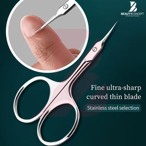 Ciseaux à cuticules en acier inoxydable, lame incurvée tranchante, pour éliminer les peaux mortes, outils de manucure pour salon de beauté, vente en gros, meilleur produit - Product Image 2
