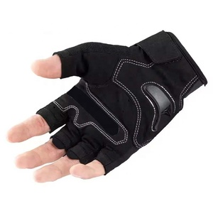 Venta al por mayor de guantes de medio dedo para ciclismo con protección de fibra de carbono Guantes de moto Protección - Product Image 5