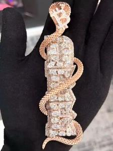 Custom Moissanite HBK Snake Pendant - Product Image 1