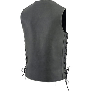 Chaleco de Cuero Genuino Samroz Sports para Hombre, Cuello en V, Cierre de Cremallera, Transpirable, Ajuste Personalizado, Ropa Exterior Informal - Product Image 2