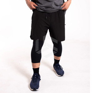 Custom Top Selling Muslim Awrah Sports Shorts Men Modest Activewear 100% Polyester Breathable Quick Dry High Quality <b>Mid</b>-Knee - Product Image 1