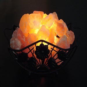<b>Salt</b> <b>Lamp</b> with Iron Basket Himalayan <b>Salt</b> Rock <b>Salt</b> <b>Pink</b> <b>Salt</b> <b>Lamp</b> with Chunk <b>Pink</b> <b>Salt</b> hand Made 100% Organic for Home Decor - Product Image 2