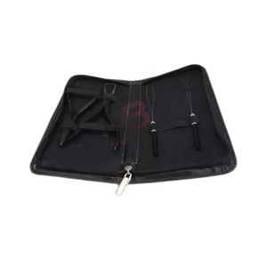 ชุดเครื่องมือต่อผมสีดำแบบขายส่ง คีมต่อผมสแตนเลส ชุดอุปกรณ์มืออาชีพ ปลายแหลมยาว - Product Image 4