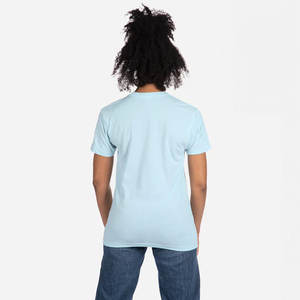 T-shirt en coton à col rond Essential, coupe classique, gris anthracite mélangé, Next Level - Product Image 6