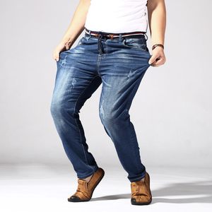Jeans de Mezclilla para Hombre, Corte Recto, Ajustados, Desgastados, Cintura Media, Algodón Transpirable, Lavados, Casuales, para Otoño, Invierno y Primavera - Product Image 5