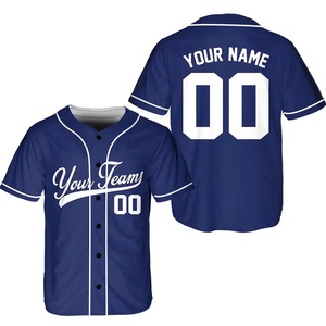 Camisetas de Béisbol Personalizadas, Transpirables, de Tallas Grandes, Uniformes Deportivos Cosidos con Cierre de Botones para Profesionales - Product Image 3