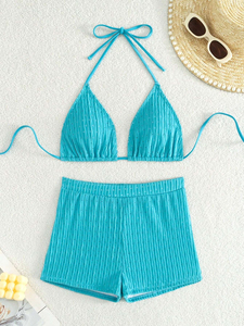 ชุดบิกินี่ผู้หญิงคุณภาพสูงแบบสองชิ้น ดีไซน์ใหม่ เรียบง่าย เซ็กซี่ ชุดว่ายน้ำบิกินี่แบบเรียบ ชุดบิกินี่สองชิ้น ราคาถูก รับผลิตแบบ OEM - Product Image 6