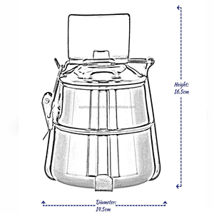 Boîtes à lunch polyvalentes rondes en acier inoxydable à double niveau, étanches, compatibles lave-vaisselle, 500 ml, sans rouille, à bas prix - Product Image 5